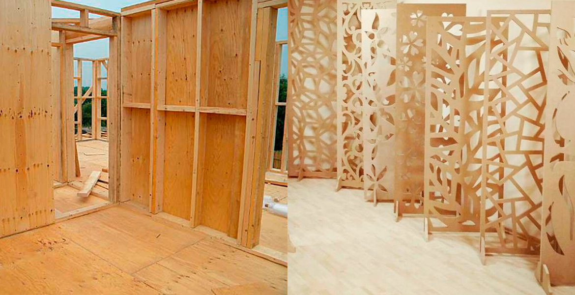Перегородки из фанеры Как фанера помогает в декорировании и разделению пространства