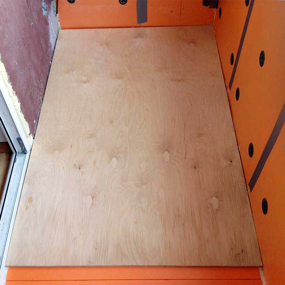 Укладка фанеры на пол на балконе